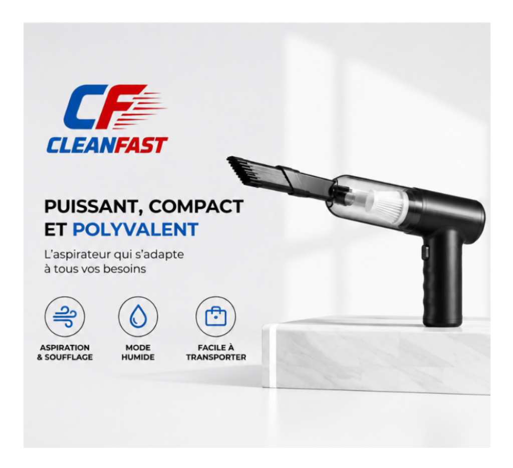 Aspirateur Portable Sans Fil – Voiture & Maison